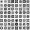 64PCS Mandala Dot Painting Stencils Set (90×90mm) – Reusable Artistic Creation Templates for Murals, Books, Fabric, Wood, Glass, DIY Crafts & Home Decor
